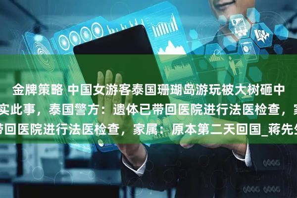 金牌策略 中国女游客泰国珊瑚岛游玩被大树砸中去世，驻普吉领事办证实此事，泰国警方：遗体已带回医院进行法医检查，家属：原本第二天回国_蒋先生