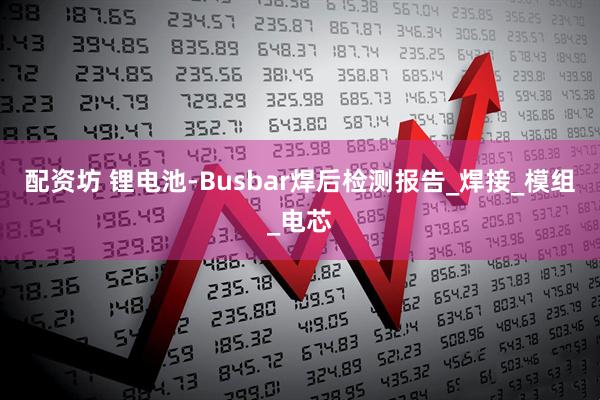 配资坊 锂电池-Busbar焊后检测报告_焊接_模组_电芯